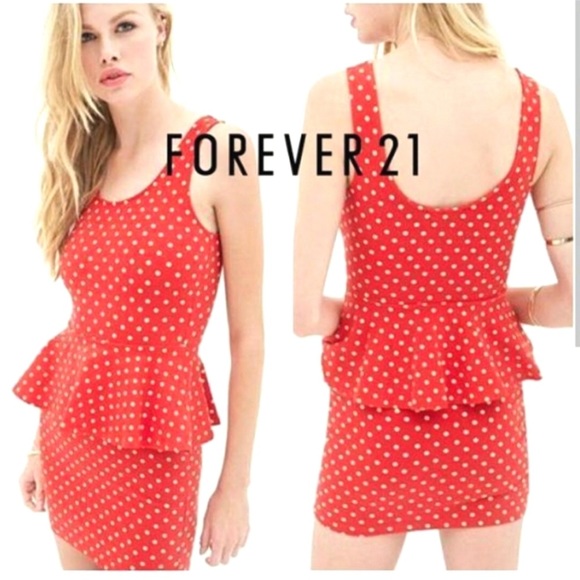 Polka dot peplum dress - Picture 6 of 6